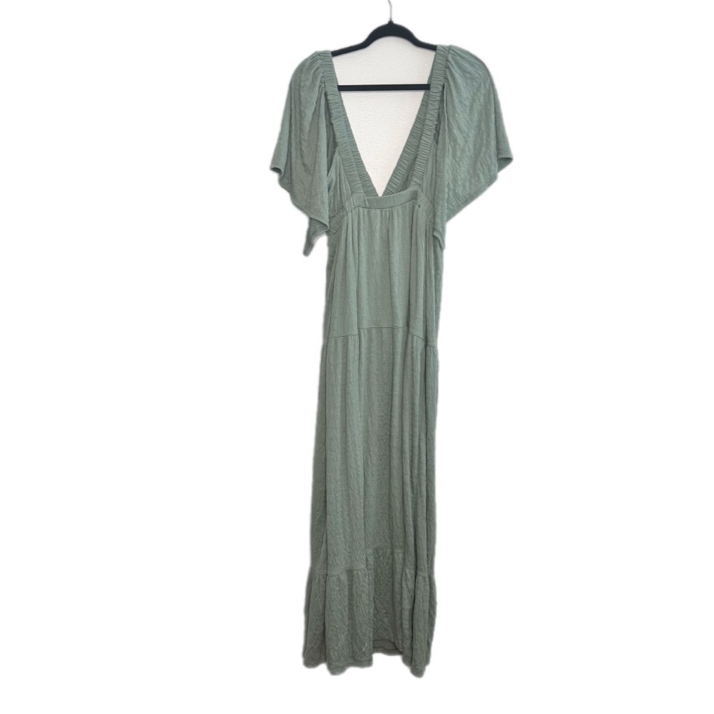 Free People Beach La La Maxi Dress size small sage green